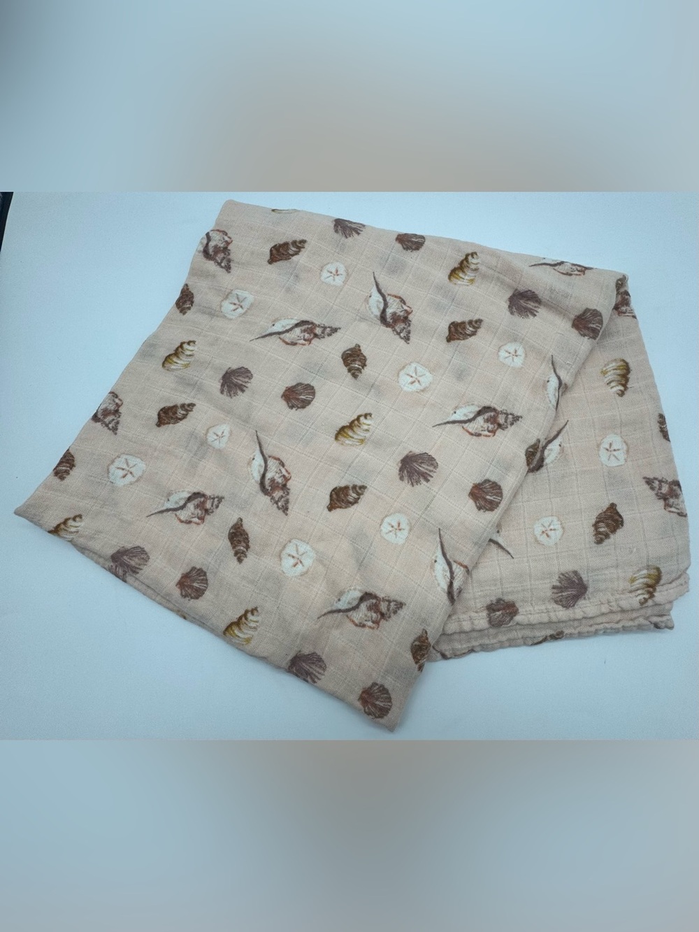 Milkbarn Baby Swaddle Blanket in Seashell Print
